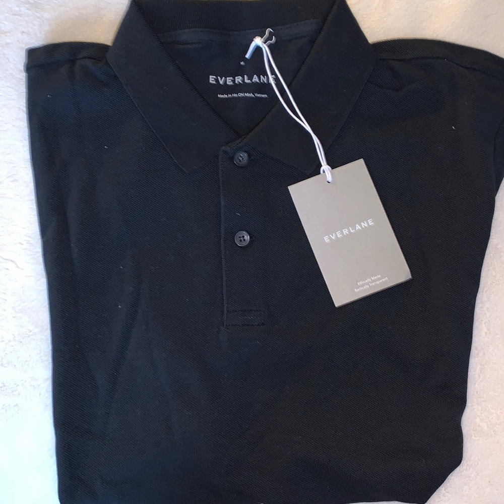 Brand new men’s Everlane pique polo shirt